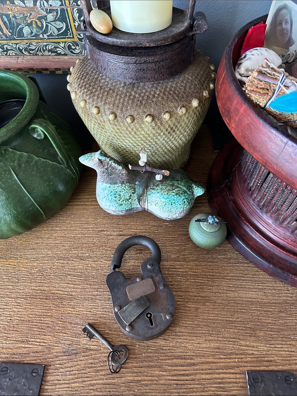 Colo. State Penitentiary Vintage Brass Padlock w/key Heavy! Rustic Home Decor